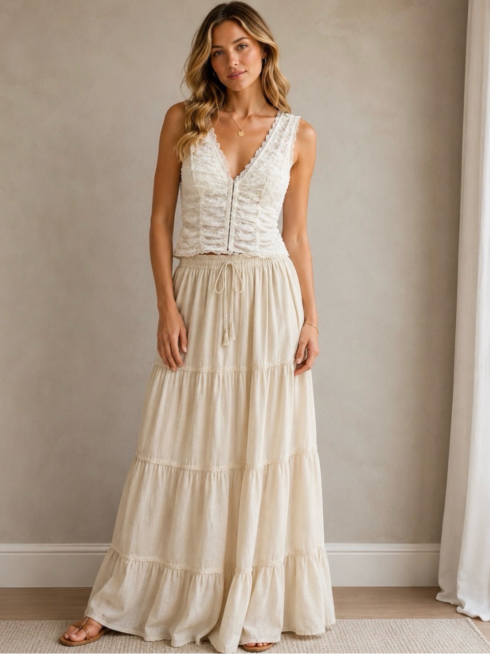 One Clothing White Lace Cropped Camisole Tank